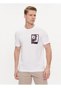 Calvin Klein T-Shirt Framed Flower Graphic K10K112492 Biały Regular Fit. Kolor: biały. Materiał: bawełna