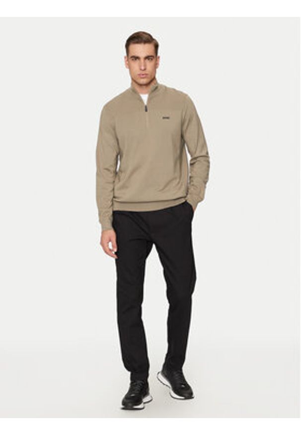 BOSS Sweter Momentum-X_QZ 50498560 Beżowy Regular Fit. Kolor: beżowy. Materiał: syntetyk