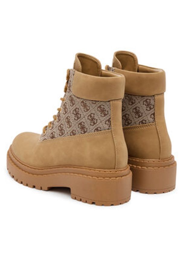 Guess Trapery FLTLEA FAL10 Brązowy. Kolor: brązowy. Materiał: skóra