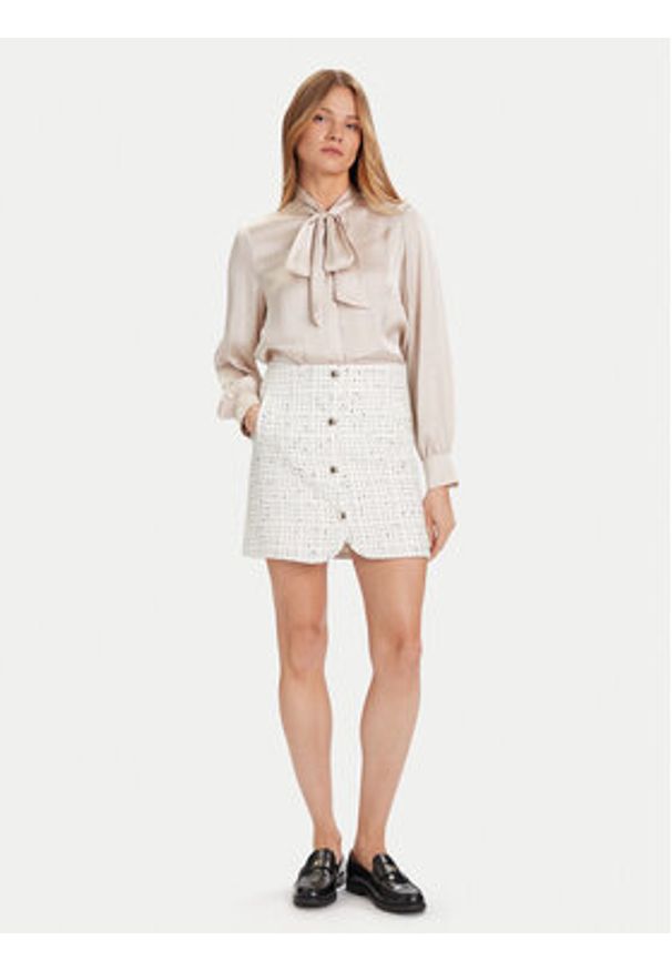 Morgan Spódnica mini 252-JGABY Beżowy Slim Fit. Kolor: beżowy. Materiał: syntetyk