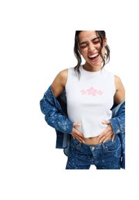 Roxy - dla Kobiety ICONIC DAYS Biały. Kolor: biały. Materiał: tkanina, elastan, bawełna. Wzór: nadruk #1