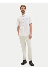 Tom Tailor Koszula 1040138 Biały Regular Fit. Kolor: biały. Materiał: bawełna