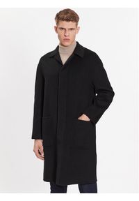 Calvin Klein Płaszcz wełniany K10K111601 Czarny Regular Fit. Kolor: czarny. Materiał: wełna, syntetyk #1