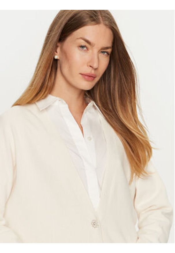 ViCOLO Kardigan 77036S Écru Regular Fit. Materiał: wiskoza
