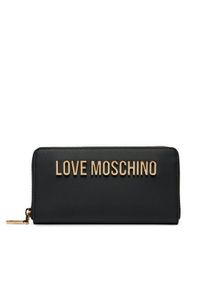 Love Moschino - LOVE MOSCHINO Duży Portfel Damski JC5611PP1LKD0000 Czarny. Kolor: czarny. Materiał: skóra