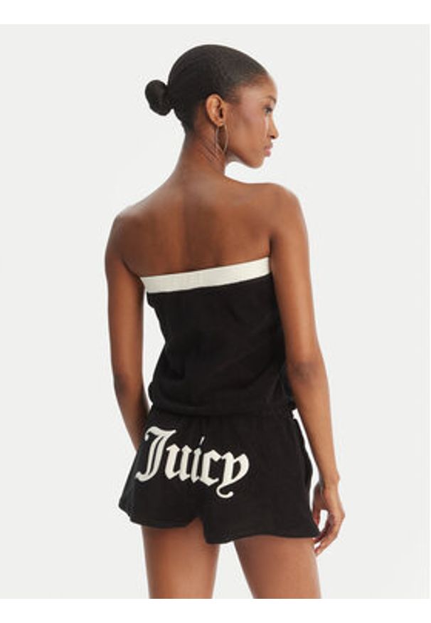 Juicy Couture Kombinezon Applique Terry JCWFP126316 Czarny Regular Fit. Kolor: czarny. Materiał: bawełna