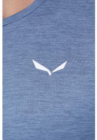 Salewa longsleeve sportowy Puez Melange kolor niebieski melanżowy. Kolor: niebieski. Materiał: materiał. Długość rękawa: długi rękaw. Wzór: melanż. Styl: sportowy #5