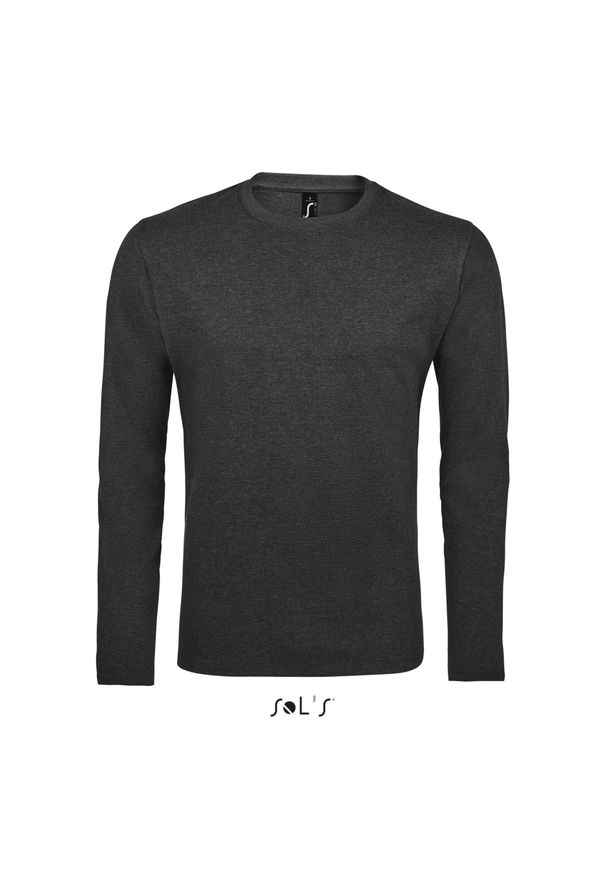 SOL'S - Koszulka Sol's Imperial Lsl. Okazja: na co dzień. Kolor: szary, brązowy, wielokolorowy. Długość rękawa: długi rękaw. Styl: elegancki, casual