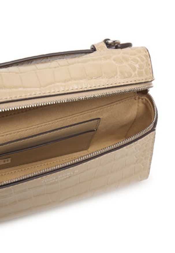 Tory Burch Torebka Romy 183015 Beżowy. Kolor: beżowy. Materiał: skórzane