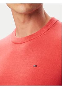 Tommy Jeans Sweter DM0DM22853 Koralowy Slim Fit. Kolor: pomarańczowy. Materiał: bawełna #3