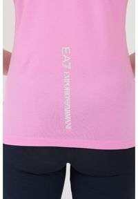 EA7 Emporio Armani - EA7 Różowy damski t-shirt, Rozmiar S. Kolor: różowy #7