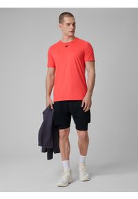 4f - 4F Spodenki treningowe szybkoschnące męskie - czarne M. Kolor: czarny. Materiał: skóra. Sport: fitness #1