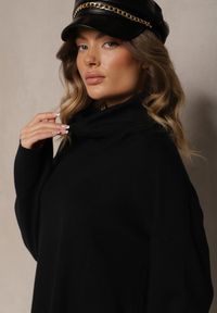Renee - Czarny Golf z Wełną i Bawełną Ozdobiony Rozcięciami Ilarine. Okazja: na co dzień, na spotkanie biznesowe. Typ kołnierza: golf. Kolor: czarny. Materiał: bawełna, wełna. Wzór: aplikacja. Styl: biznesowy, klasyczny, elegancki, casual