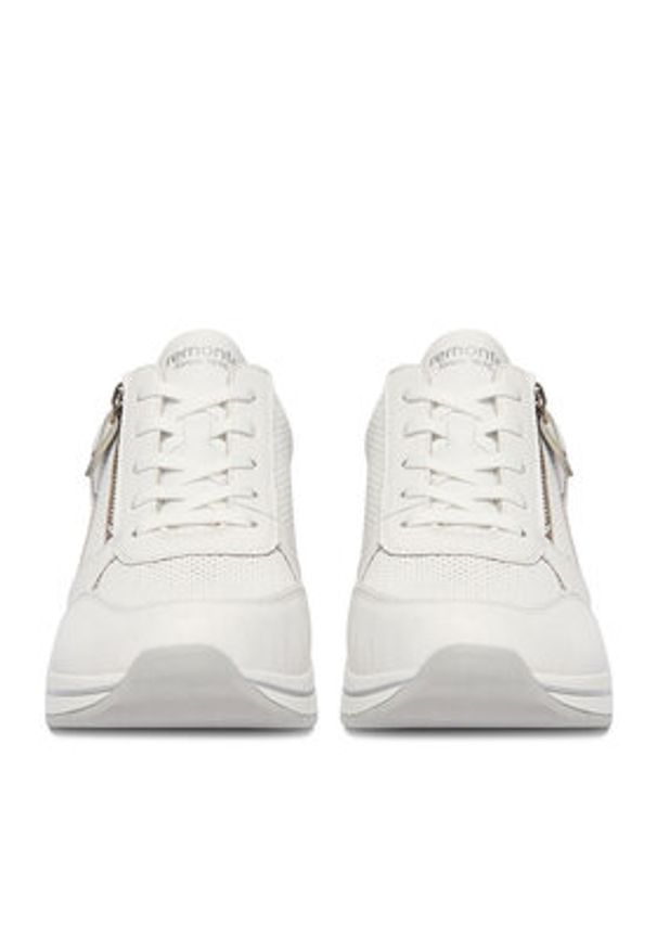 Remonte Sneakersy D0T06-80 Biały. Kolor: biały. Materiał: syntetyk, skóra