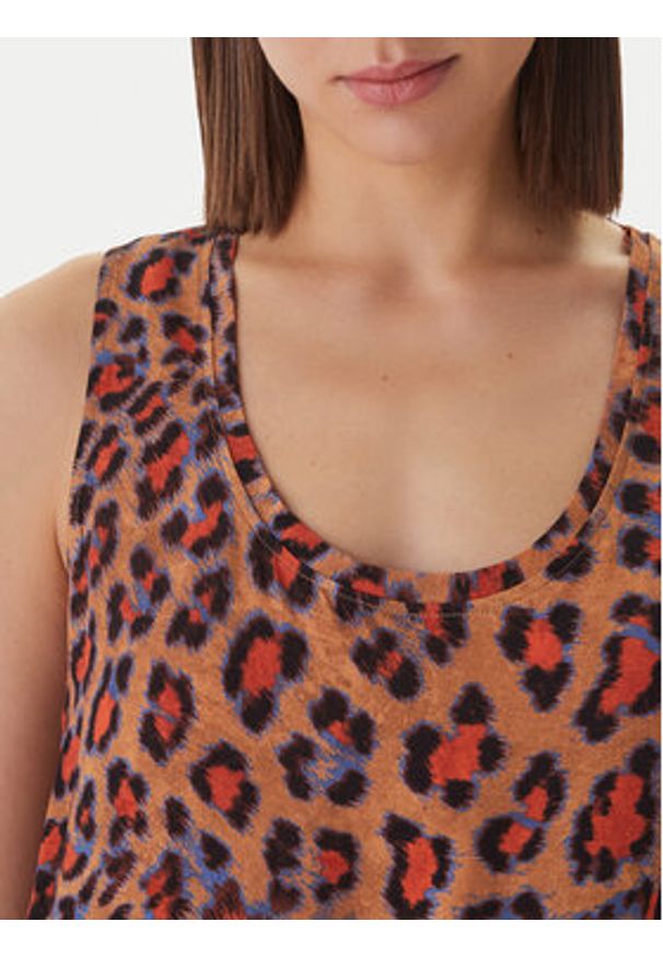 LOLA CASADEMUNT Top MS2615033 Brązowy Regular Fit. Kolor: brązowy. Materiał: wiskoza