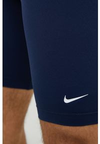 Nike kąpielówki kolor granatowy. Kolor: niebieski. Materiał: materiał. Długość: długie #2