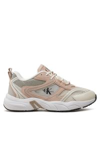 Calvin Klein Jeans Sneakersy Retro Tennis Su-Mesh Wn YW0YW00891 Beżowy. Kolor: beżowy. Materiał: materiał