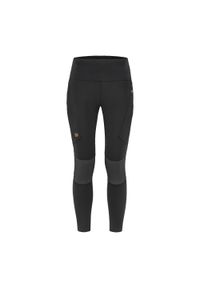 Legginsy trekkingowe damskie Fjällräven Abisko Trekking Tights Pro. Kolor: wielokolorowy, czarny, szary. Sport: turystyka piesza