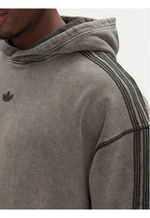 Adidas - adidas Bluza Premium Essentials Retro JD0245 Szary Loose Fit. Kolor: szary. Materiał: bawełna. Styl: retro