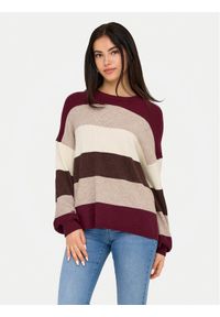 only - ONLY Sweter Atia 15220044 Fioletowy Regular Fit. Kolor: fioletowy. Materiał: wiskoza, syntetyk #1