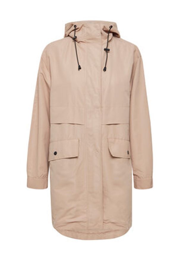 Fransa Parka 20611801 Beżowy Relaxed Fit. Kolor: beżowy. Materiał: syntetyk