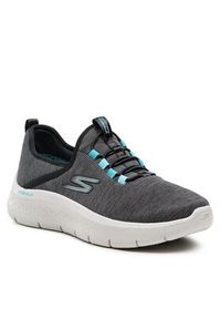 skechers - Skechers Sneakersy Go Walk Flex 124956/BLK Szary. Kolor: szary. Materiał: materiał #5