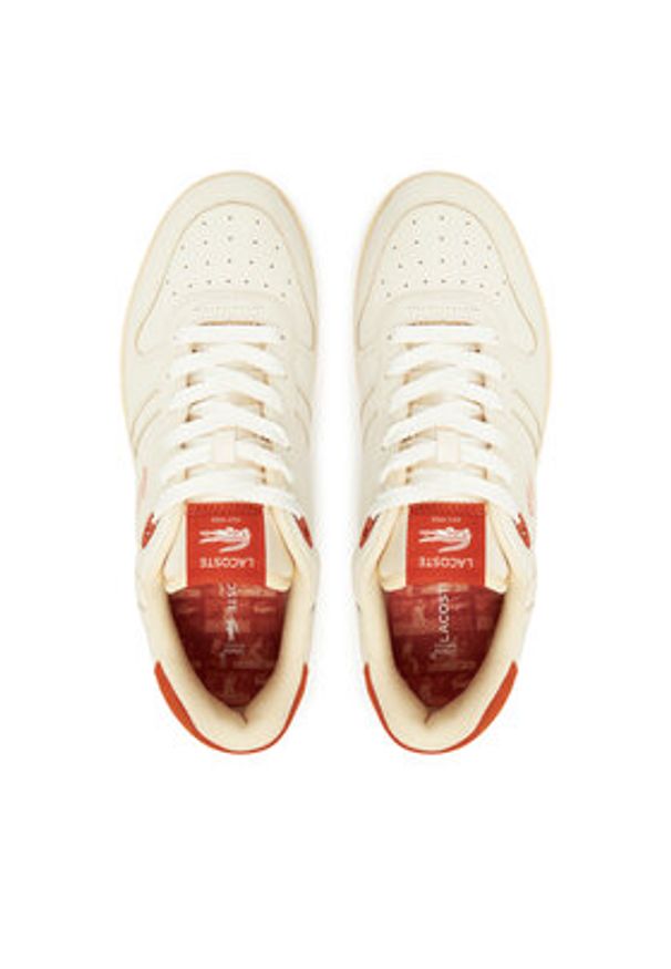 Lacoste Sneakersy T-Clip Set 749SMA0074157 Écru. Materiał: skóra