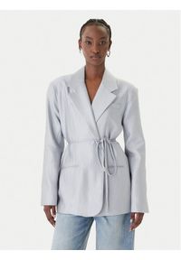 Eleh Marynarka SS260402 Błękitny Relaxed Fit. Kolor: niebieski. Materiał: syntetyk #1