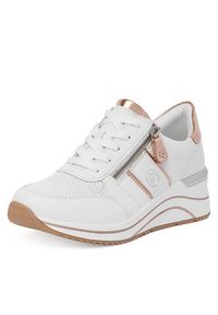 Remonte Sneakersy D0T04-80 Biały. Kolor: biały. Materiał: syntetyk, skóra #4