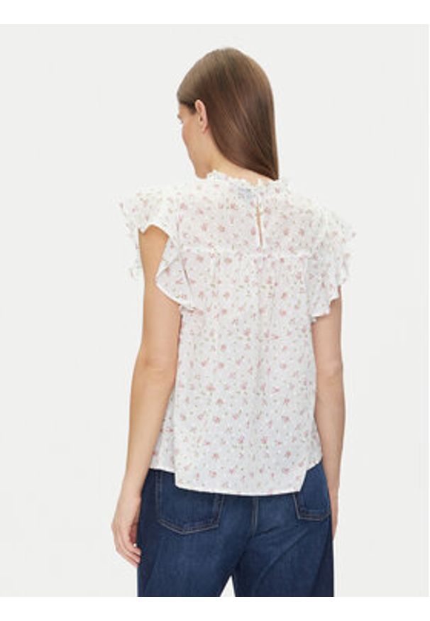 Vero Moda Bluzka Trine 10301205 Biały Standard Fit. Kolor: biały. Materiał: bawełna