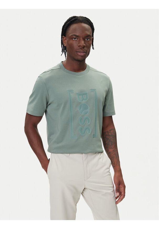 BOSS T-Shirt Iconic TL 50543905 Zielony Relaxed Fit. Kolor: zielony. Materiał: bawełna