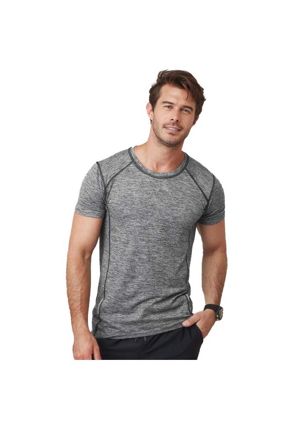 Stedman - Męska Koszulka Sportowa Heather Reflective Detail Slim. Kolor: wielokolorowy, szary, brązowy