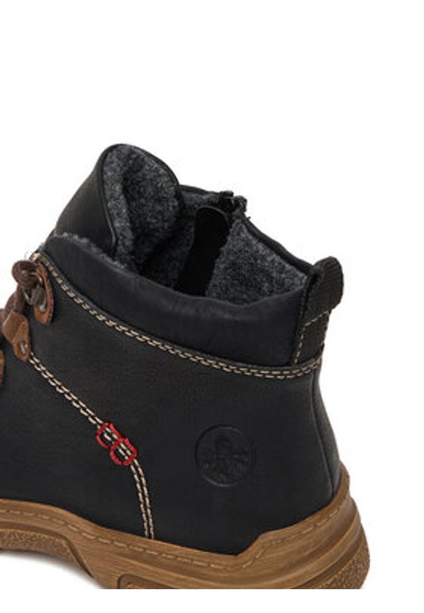 Rieker Trzewiki CEO-72313-00 Czarny. Kolor: czarny. Materiał: materiał, syntetyk