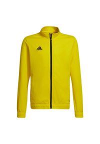 Adidas - Bluza piłkarska dla dzieci adidas Entrada 22 Track Jacket. Kolor: czarny, żółty, wielokolorowy. Materiał: materiał. Sport: piłka nożna