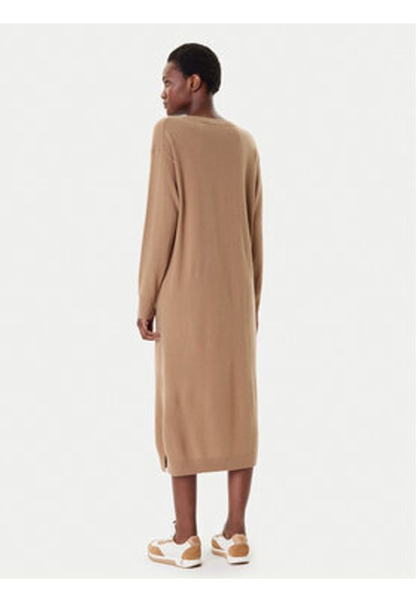 Weekend Max Mara Sukienka dzianinowa Zenith 2525326012 Beżowy Regular Fit. Kolor: beżowy. Materiał: wełna