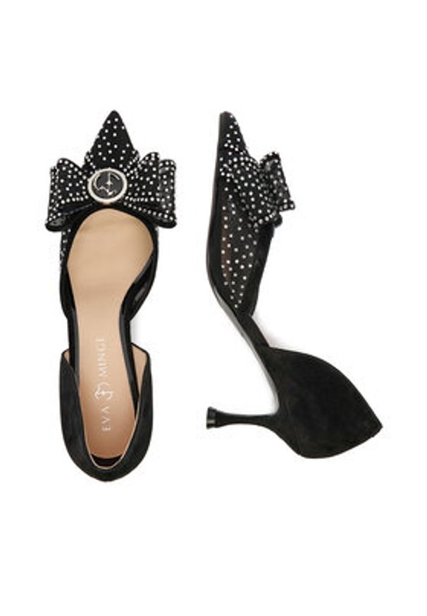 Eva Minge Szpilki EO-AVA-78096-202 Czarny. Kolor: czarny. Materiał: skóra, zamsz. Obcas: na szpilce