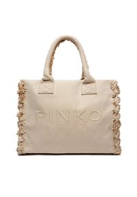 Pinko Torebka Beach Shopping PE 24 PLTT 100782 A1X1 Beżowy. Kolor: beżowy