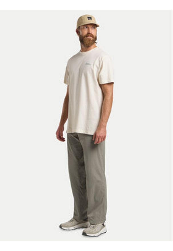 Jack Wolfskin T-Shirt Essential 1808382 Écru Regular Fit. Materiał: bawełna