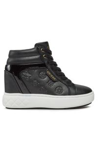 Guess Sneakersy Roxana FL8ROX LEA12 Czarny. Kolor: czarny. Materiał: skóra