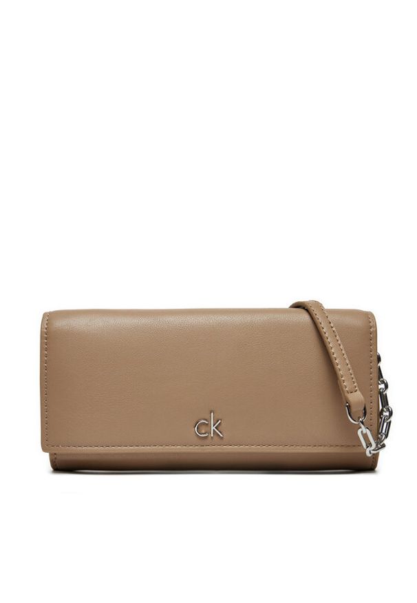 Calvin Klein Torebka Ck Daily Wallet Mini Bag_Pbl K60K612852 Brązowy. Kolor: brązowy. Materiał: skórzane