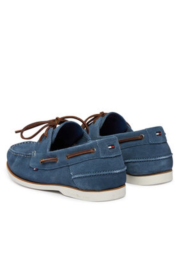 TOMMY HILFIGER - Tommy Hilfiger Półbuty FM0FM05387 Niebieski. Kolor: niebieski. Materiał: skóra, zamsz