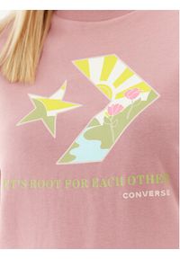 Converse T-Shirt Star Chevron Infill Tee 10025214-A03 Różowy Regular Fit. Kolor: różowy. Materiał: bawełna