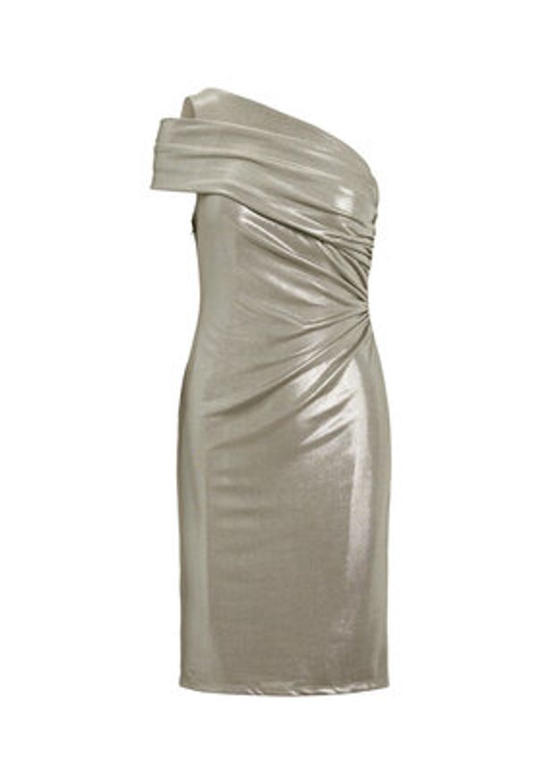 Lauren Ralph Lauren - LAUREN RALPH LAUREN Sukienka koktajlowa 253970802001 Srebrny Slim Fit. Kolor: srebrny. Materiał: syntetyk. Styl: wizytowy