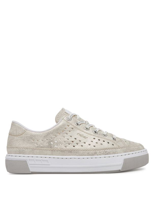 Rieker Sneakersy CEO-L8849-60 Złoty. Kolor: złoty. Materiał: materiał