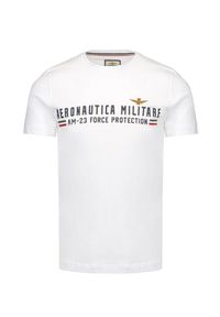 Aeronautica Militare - T-shirt AERONAUTICA MILITARE. Materiał: elastan, bawełna. Długość rękawa: krótki rękaw. Długość: krótkie. Wzór: nadruk, aplikacja. Styl: klasyczny #1
