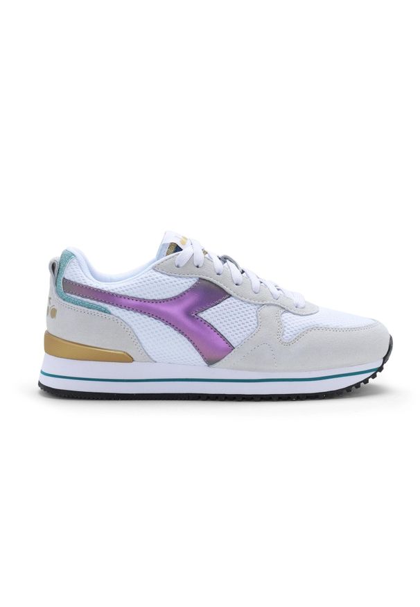 Diadora - Sneakersy damskie DIADORA OLYMPIA PLATFORM GLITTER RAINBOW WN. Kolor: szary. Obcas: na platformie