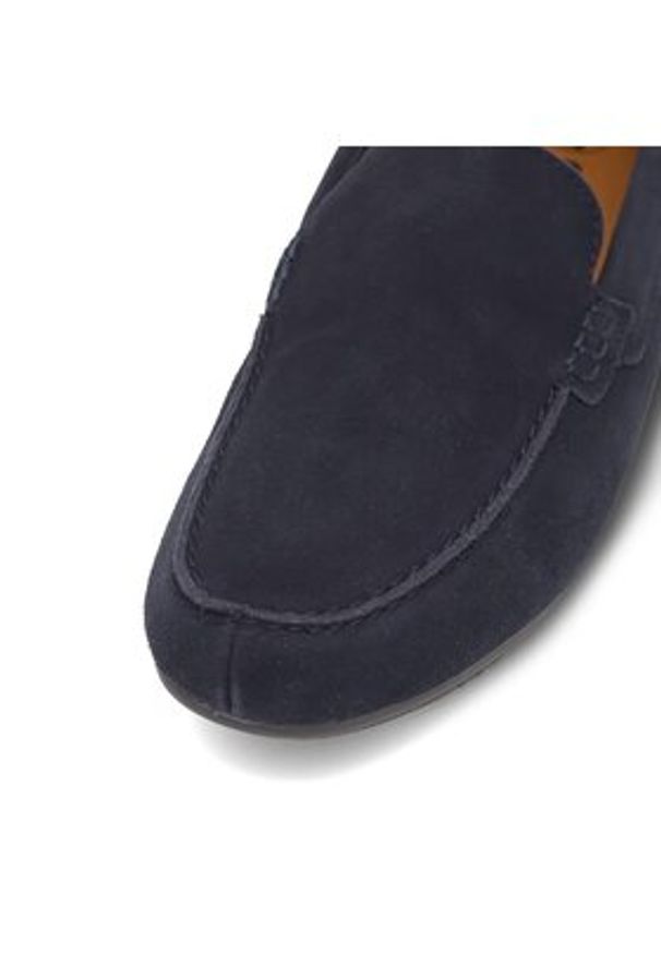 Rieker Mokasyny 09557-14 Granatowy. Kolor: niebieski. Materiał: skóra, zamsz