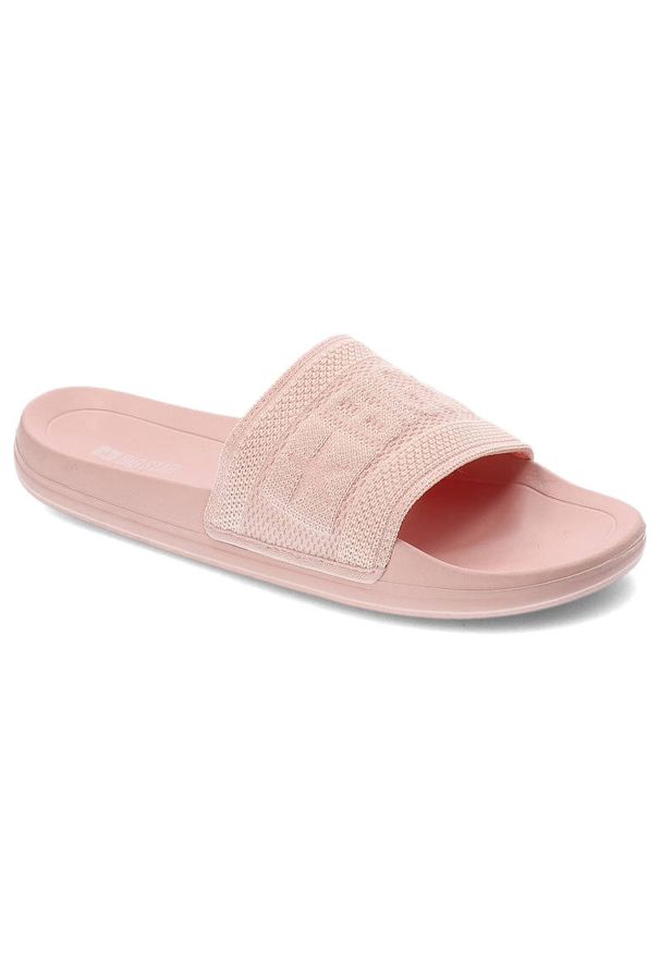 Big-Star - Różowe Klapki Big Star Wodoodporne Buty Damskie. Okazja: na co dzień, na spacer. Kolor: różowy. Wzór: aplikacja. Sezon: lato. Styl: casual, sportowy, elegancki, wakacyjny