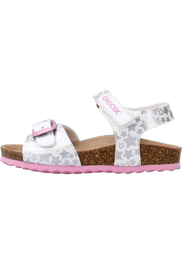 Geox - Sandały GEOX B SANDAL CHALKI GIRL Biały. Kolor: biały. Materiał: syntetyk, tkanina. Sezon: lato