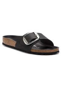 Birkenstock Klapki Madrid Big Buckle 1006523 Czarny. Kolor: czarny. Materiał: nubuk, skóra #5